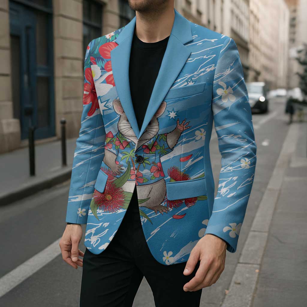 Australian Possum Eucalyptus Blossom Blazer Christmas Vibe - Aussie Hoodie