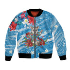 Australian Possum Eucalyptus Blossom Bomber Jacket Christmas Vibe - Aussie Hoodie