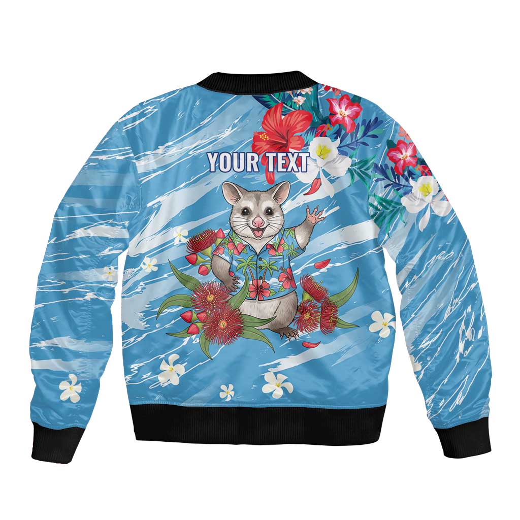Australian Possum Eucalyptus Blossom Bomber Jacket Christmas Vibe - Aussie Hoodie