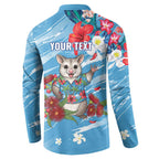 Australian Possum Eucalyptus Blossom Button Sweatshirt Christmas Vibe - Aussie Hoodie