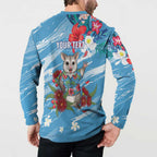 Australian Possum Eucalyptus Blossom Button Sweatshirt Christmas Vibe - Aussie Hoodie