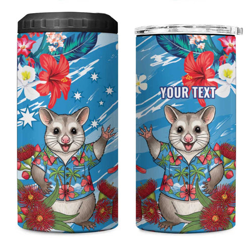 Australian Possum Eucalyptus Blossom 4 in 1 Can Cooler Tumbler Christmas Vibe - Aussie Hoodie