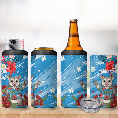 Australian Possum Eucalyptus Blossom 4 in 1 Can Cooler Tumbler Christmas Vibe - Aussie Hoodie