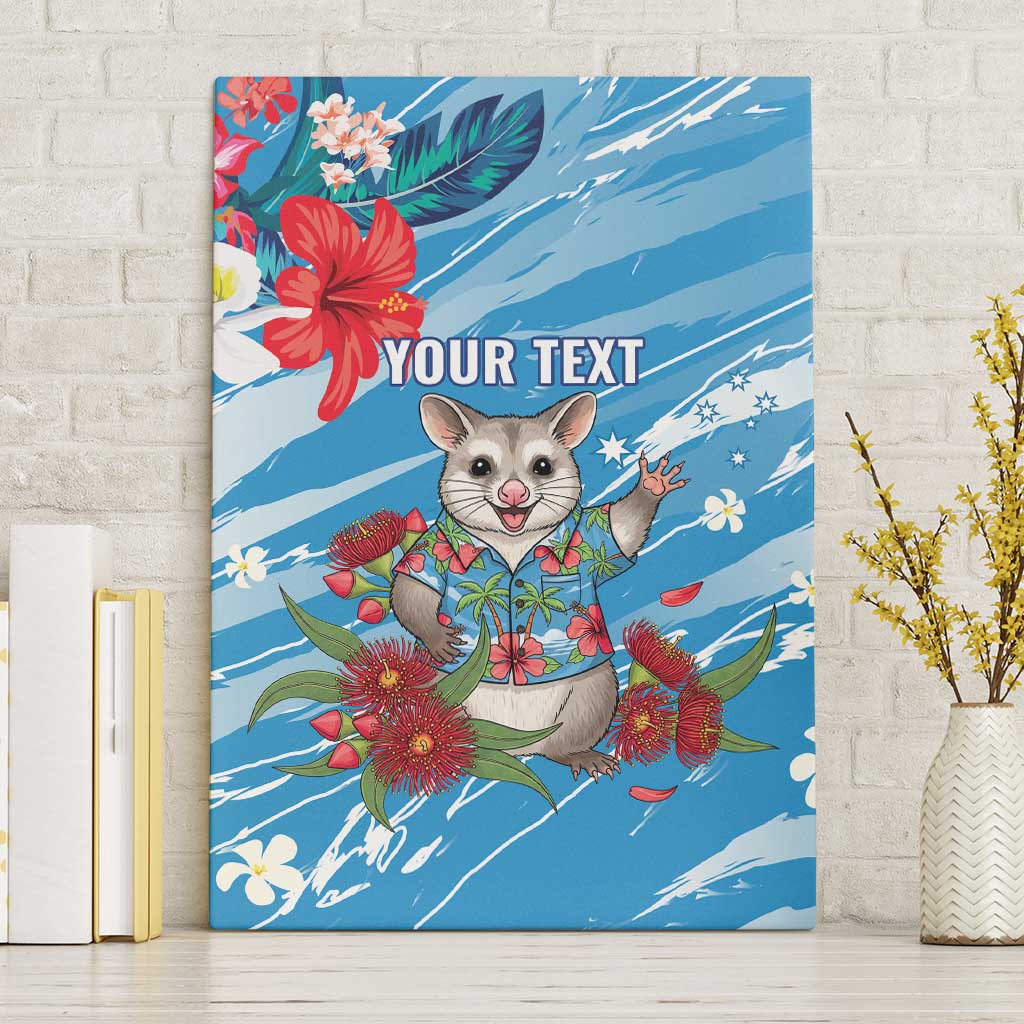 Australian Possum Eucalyptus Blossom Canvas Wall Art Christmas Vibe - Aussie Hoodie