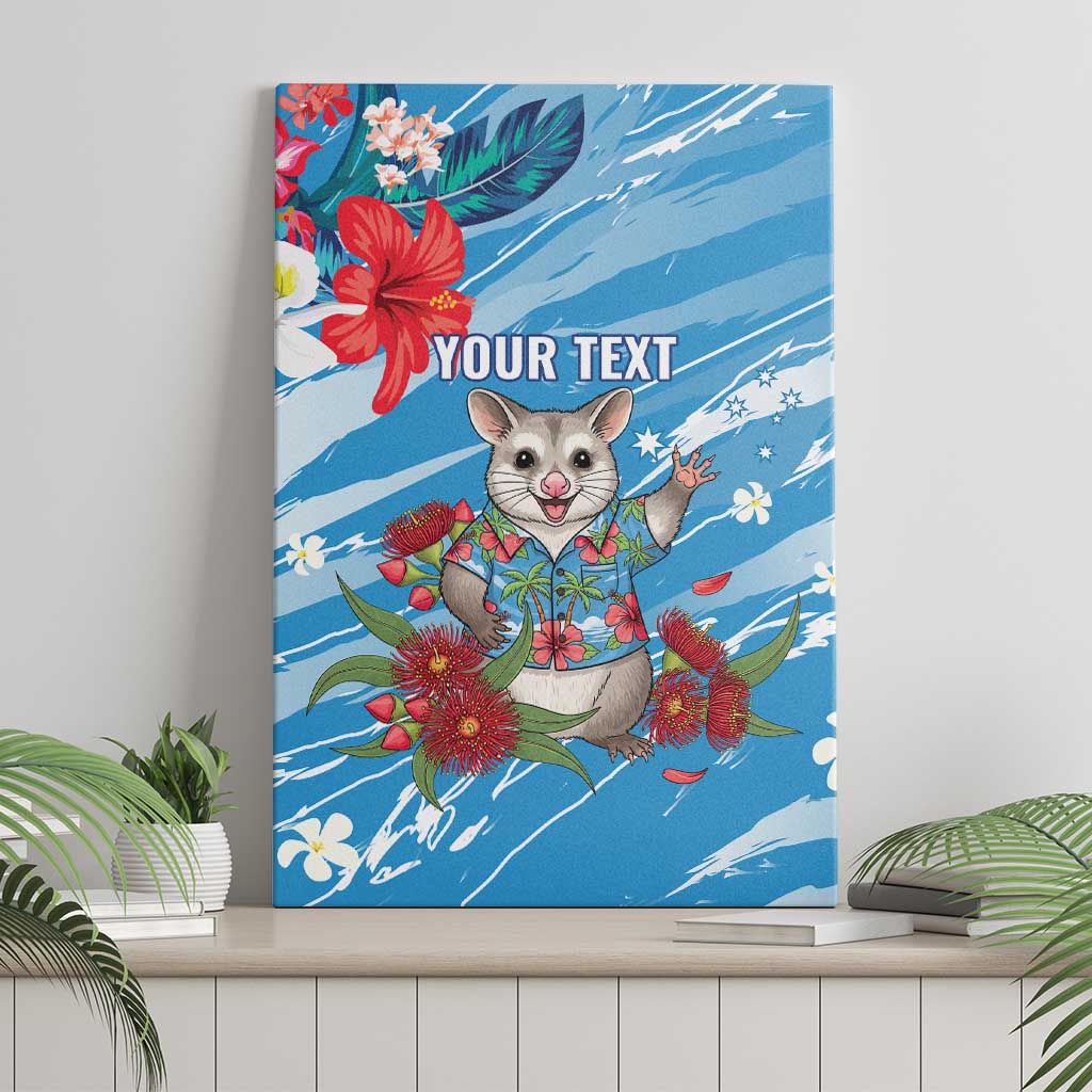 Australian Possum Eucalyptus Blossom Canvas Wall Art Christmas Vibe - Aussie Hoodie