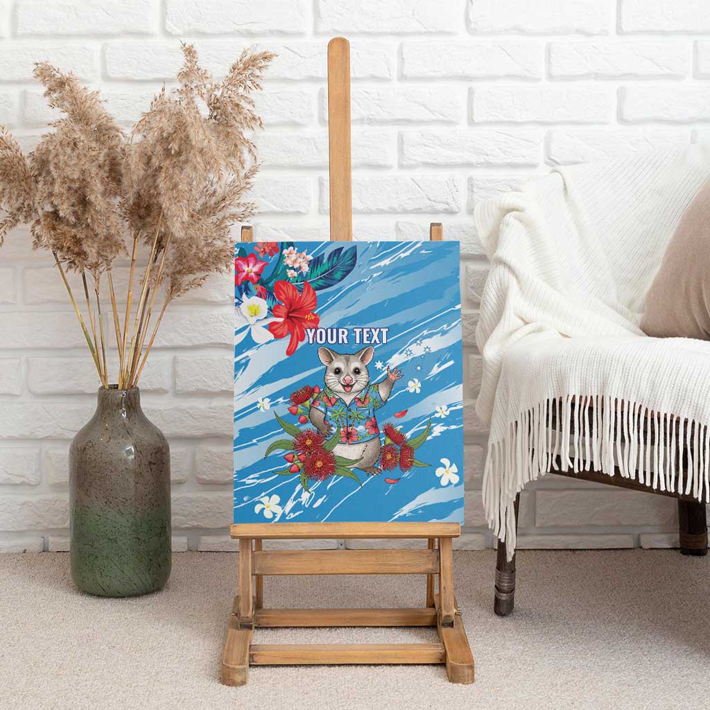 Australian Possum Eucalyptus Blossom Canvas Wall Art Christmas Vibe - Aussie Hoodie