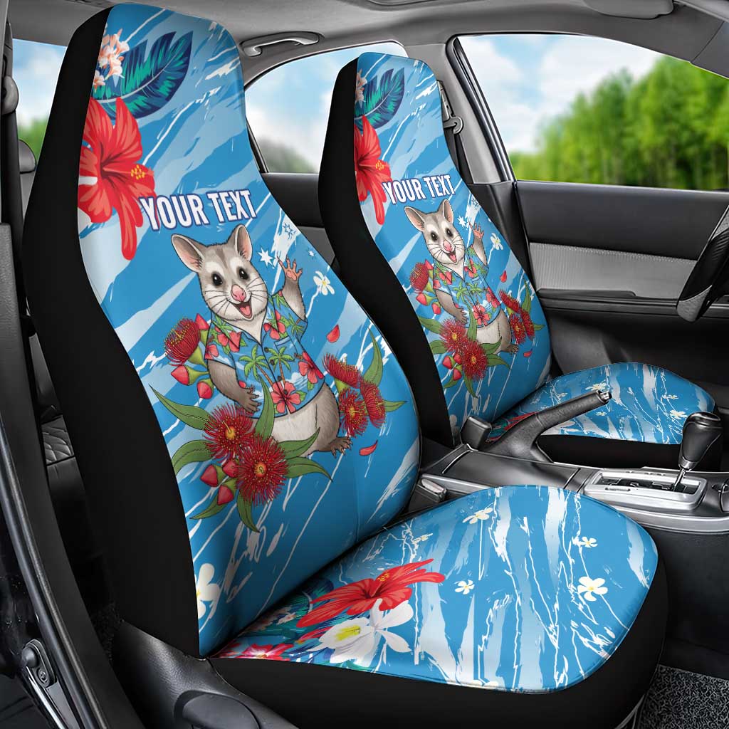 Australian Possum Eucalyptus Blossom Car Seat Cover Christmas Vibe - Aussie Hoodie