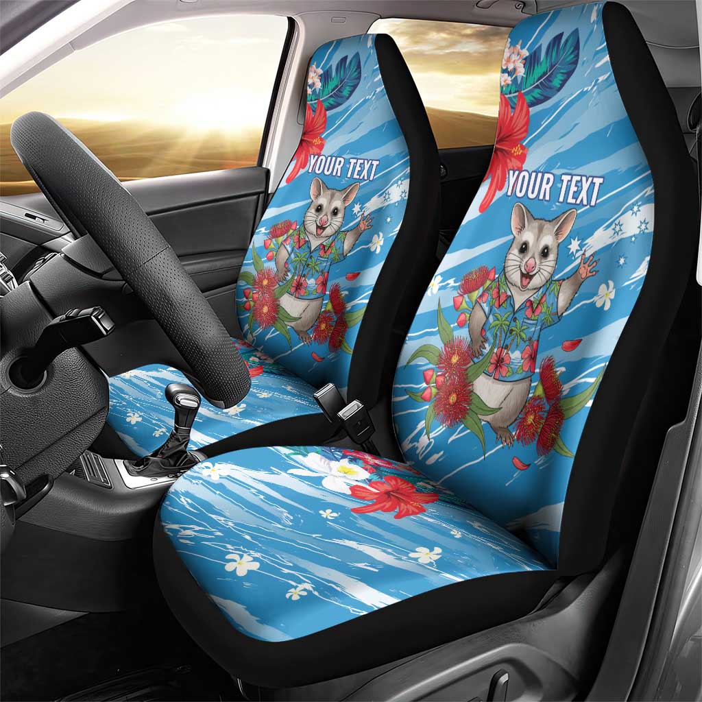 Australian Possum Eucalyptus Blossom Car Seat Cover Christmas Vibe - Aussie Hoodie