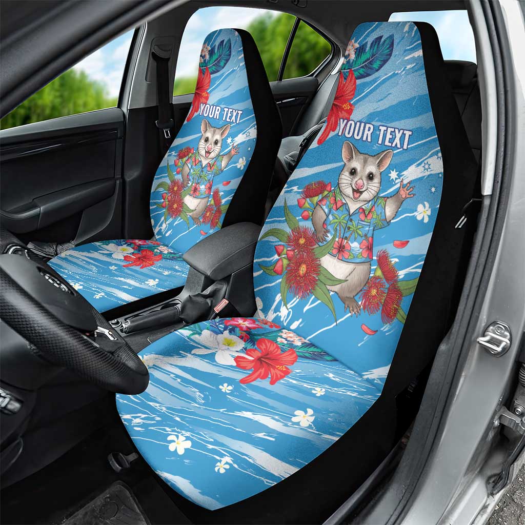 Australian Possum Eucalyptus Blossom Car Seat Cover Christmas Vibe - Aussie Hoodie