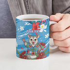 Australian Possum Eucalyptus Blossom Ceramic Mug Christmas Vibe - Aussie Hoodie