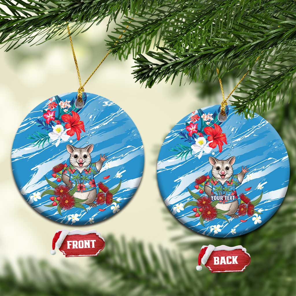 Australian Possum Eucalyptus Blossom Ceramic Ornament Christmas Vibe - Aussie Hoodie