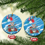 Australian Possum Eucalyptus Blossom Ceramic Ornament Christmas Vibe - Aussie Hoodie