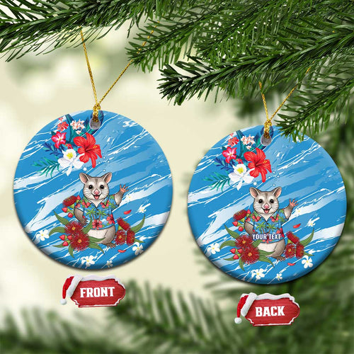 Australian Possum Eucalyptus Blossom Ceramic Ornament Christmas Vibe - Aussie Hoodie