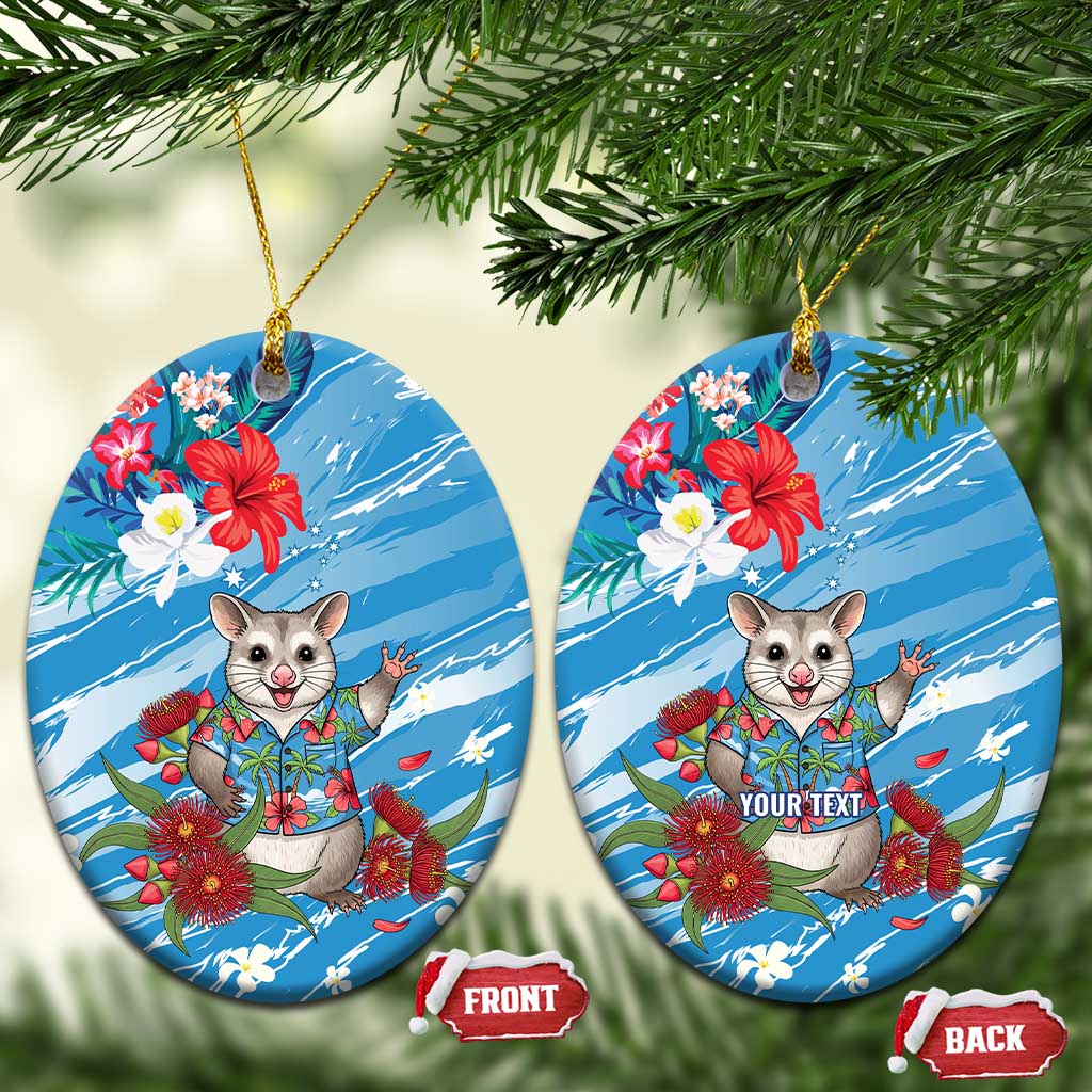 Australian Possum Eucalyptus Blossom Ceramic Ornament Christmas Vibe - Aussie Hoodie