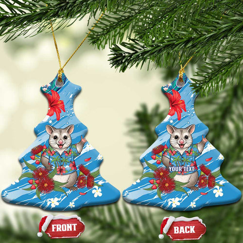 Australian Possum Eucalyptus Blossom Ceramic Ornament Christmas Vibe - Aussie Hoodie