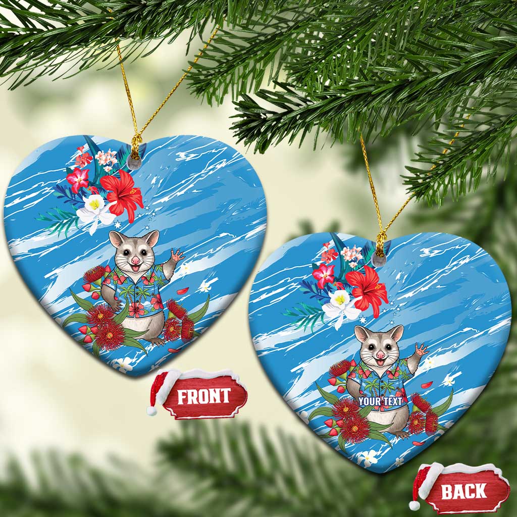 Australian Possum Eucalyptus Blossom Ceramic Ornament Christmas Vibe - Aussie Hoodie