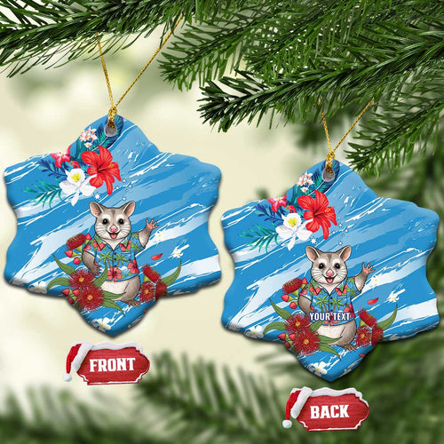 Australian Possum Eucalyptus Blossom Ceramic Ornament Christmas Vibe - Aussie Hoodie