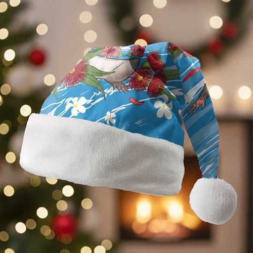 Australian Possum Eucalyptus Blossom Christmas Santa Hat Christmas Vibe - Aussie Hoodie