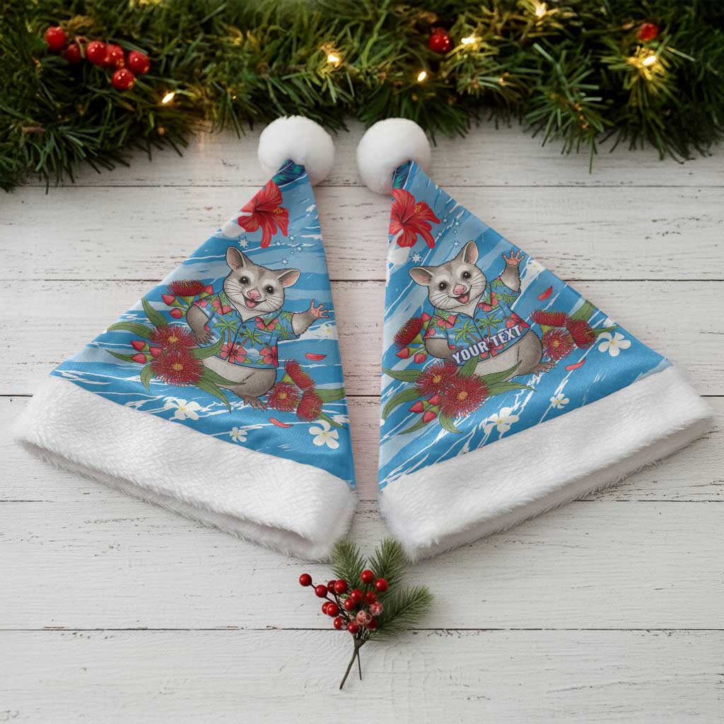 Australian Possum Eucalyptus Blossom Christmas Santa Hat Christmas Vibe - Aussie Hoodie