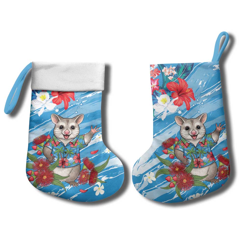Australian Possum Eucalyptus Blossom Christmas Stocking Christmas Vibe - Aussie Hoodie