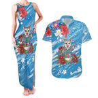 Australian Possum Eucalyptus Blossom Couples Matching Tank Maxi Dress and Hawaiian Shirt Christmas Vibe - Aussie Hoodie