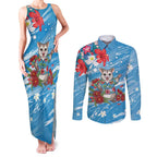 Australian Possum Eucalyptus Blossom Couples Matching Tank Maxi Dress and Long Sleeve Button Shirt Christmas Vibe - Aussie Hoodie