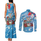 Australian Possum Eucalyptus Blossom Couples Matching Tank Maxi Dress and Long Sleeve Button Shirt Christmas Vibe - Aussie Hoodie