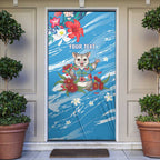 Australian Possum Eucalyptus Blossom Door Cover Christmas Vibe - Aussie Hoodie