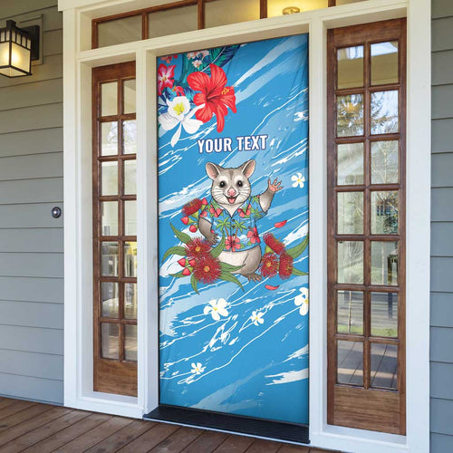 Australian Possum Eucalyptus Blossom Door Cover Christmas Vibe - Aussie Hoodie