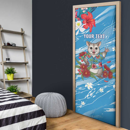 Australian Possum Eucalyptus Blossom Door Cover Christmas Vibe - Aussie Hoodie