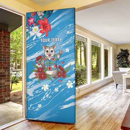 Australian Possum Eucalyptus Blossom Door Cover Christmas Vibe - Aussie Hoodie