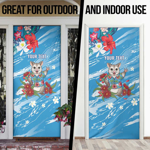 Australian Possum Eucalyptus Blossom Door Cover Christmas Vibe - Aussie Hoodie