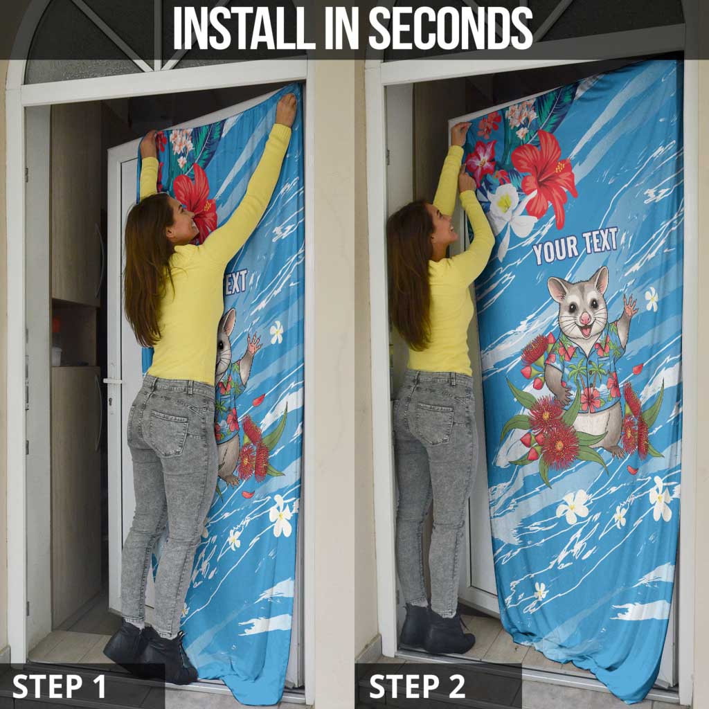 Australian Possum Eucalyptus Blossom Door Cover Christmas Vibe - Aussie Hoodie
