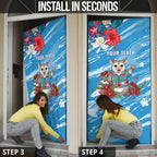 Australian Possum Eucalyptus Blossom Door Cover Christmas Vibe - Aussie Hoodie