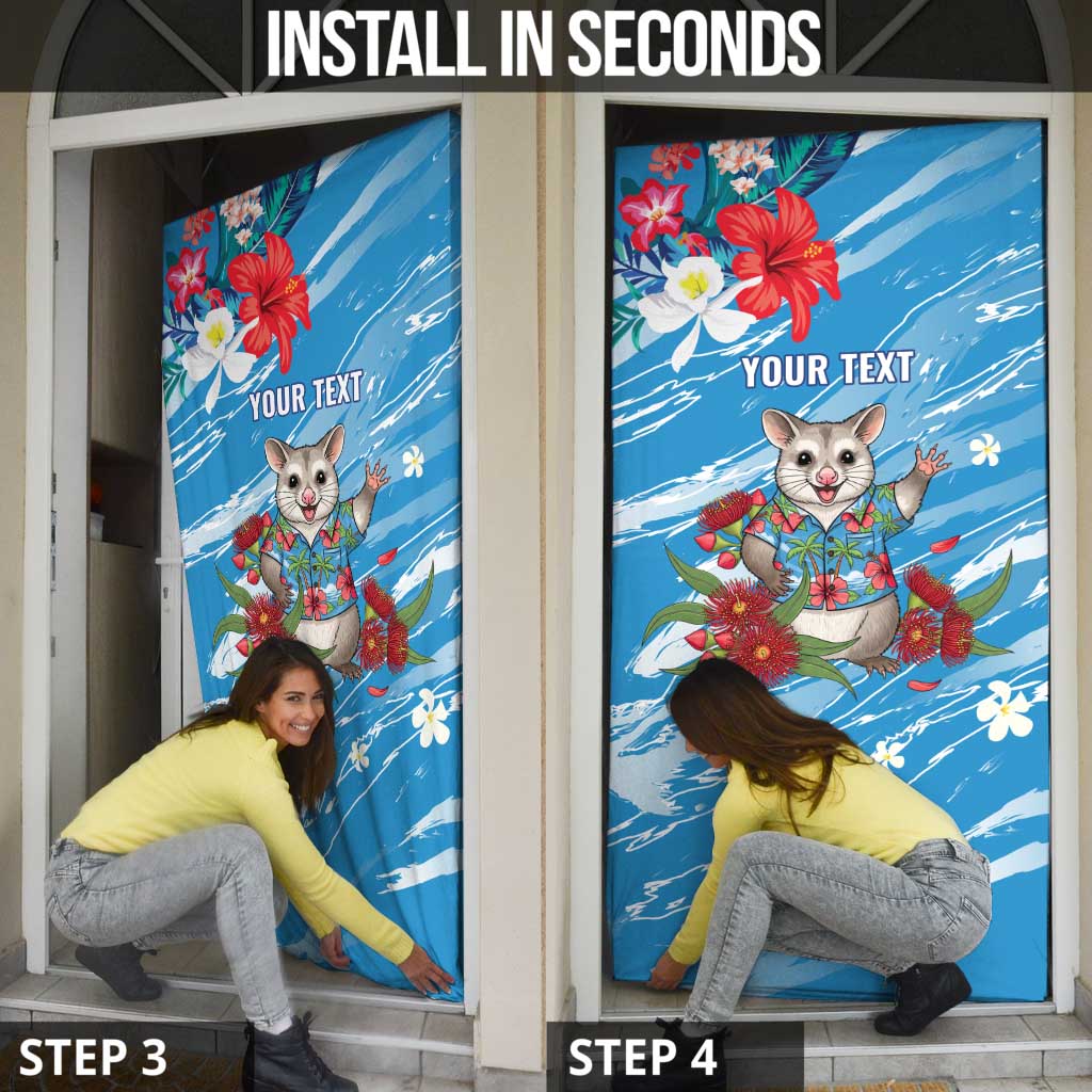 Australian Possum Eucalyptus Blossom Door Cover Christmas Vibe - Aussie Hoodie