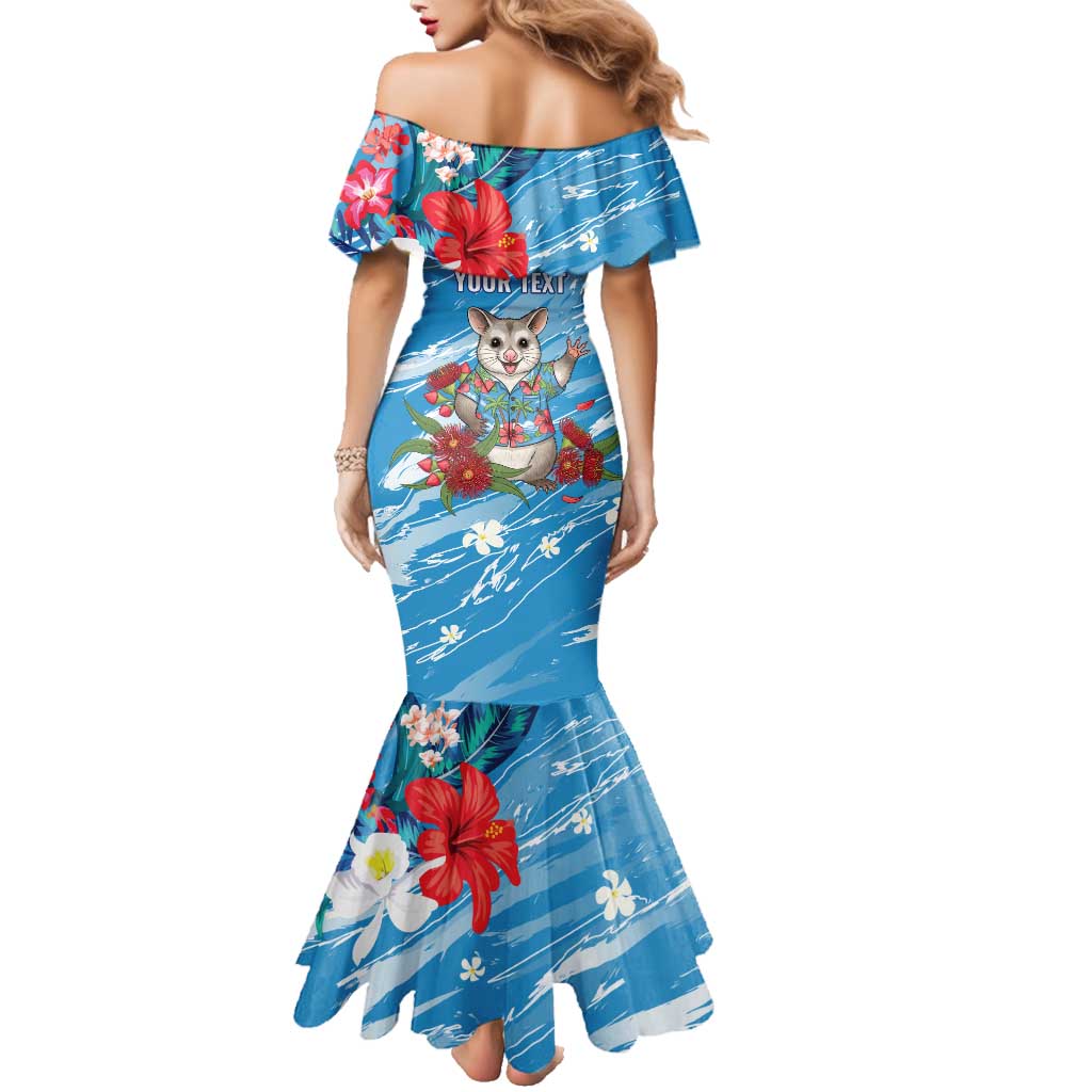 Australian Possum Eucalyptus Blossom Family Matching Mermaid Dress and Hawaiian Shirt Christmas Vibe - Aussie Hoodie