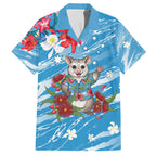 Australian Possum Eucalyptus Blossom Family Matching Off The Shoulder Long Sleeve Dress and Hawaiian Shirt Christmas Vibe - Aussie Hoodie