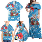 Australian Possum Eucalyptus Blossom Family Matching Off Shoulder Maxi Dress and Hawaiian Shirt Christmas Vibe - Aussie Hoodie