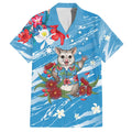 Australian Possum Eucalyptus Blossom Family Matching Off Shoulder Maxi Dress and Hawaiian Shirt Christmas Vibe - Aussie Hoodie
