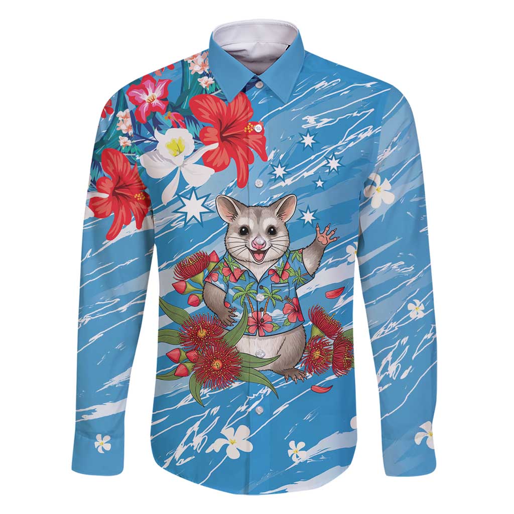 Australian Possum Eucalyptus Blossom Family Matching Off Shoulder Maxi Dress and Hawaiian Shirt Christmas Vibe - Aussie Hoodie