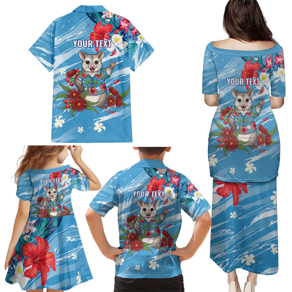 Australian Possum Eucalyptus Blossom Family Matching Puletasi and Hawaiian Shirt Christmas Vibe - Aussie Hoodie