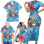 Australian Possum Eucalyptus Blossom Family Matching Short Sleeve Bodycon Dress and Hawaiian Shirt Christmas Vibe - Aussie Hoodie