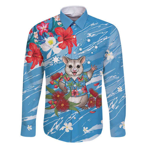 Australian Possum Eucalyptus Blossom Family Matching Short Sleeve Bodycon Dress and Hawaiian Shirt Christmas Vibe - Aussie Hoodie