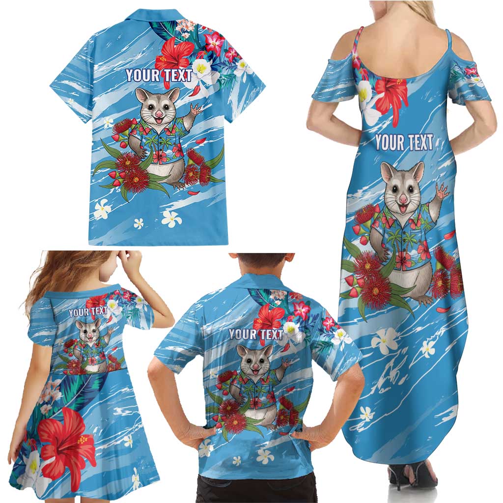 Australian Possum Eucalyptus Blossom Family Matching Summer Maxi Dress and Hawaiian Shirt Christmas Vibe - Aussie Hoodie