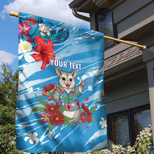 Australian Possum Eucalyptus Blossom Garden Flag Christmas Vibe - Aussie Hoodie