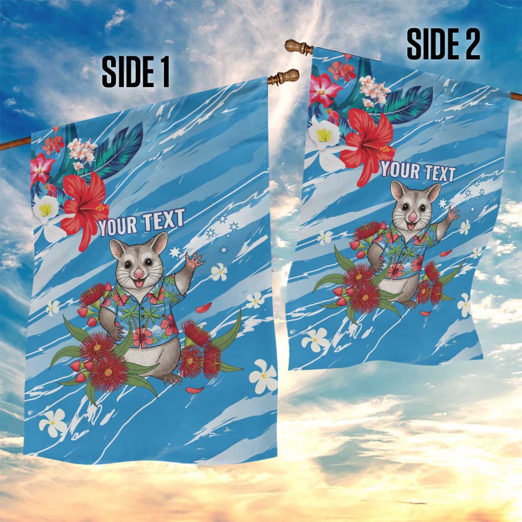 Australian Possum Eucalyptus Blossom Garden Flag Christmas Vibe - Aussie Hoodie