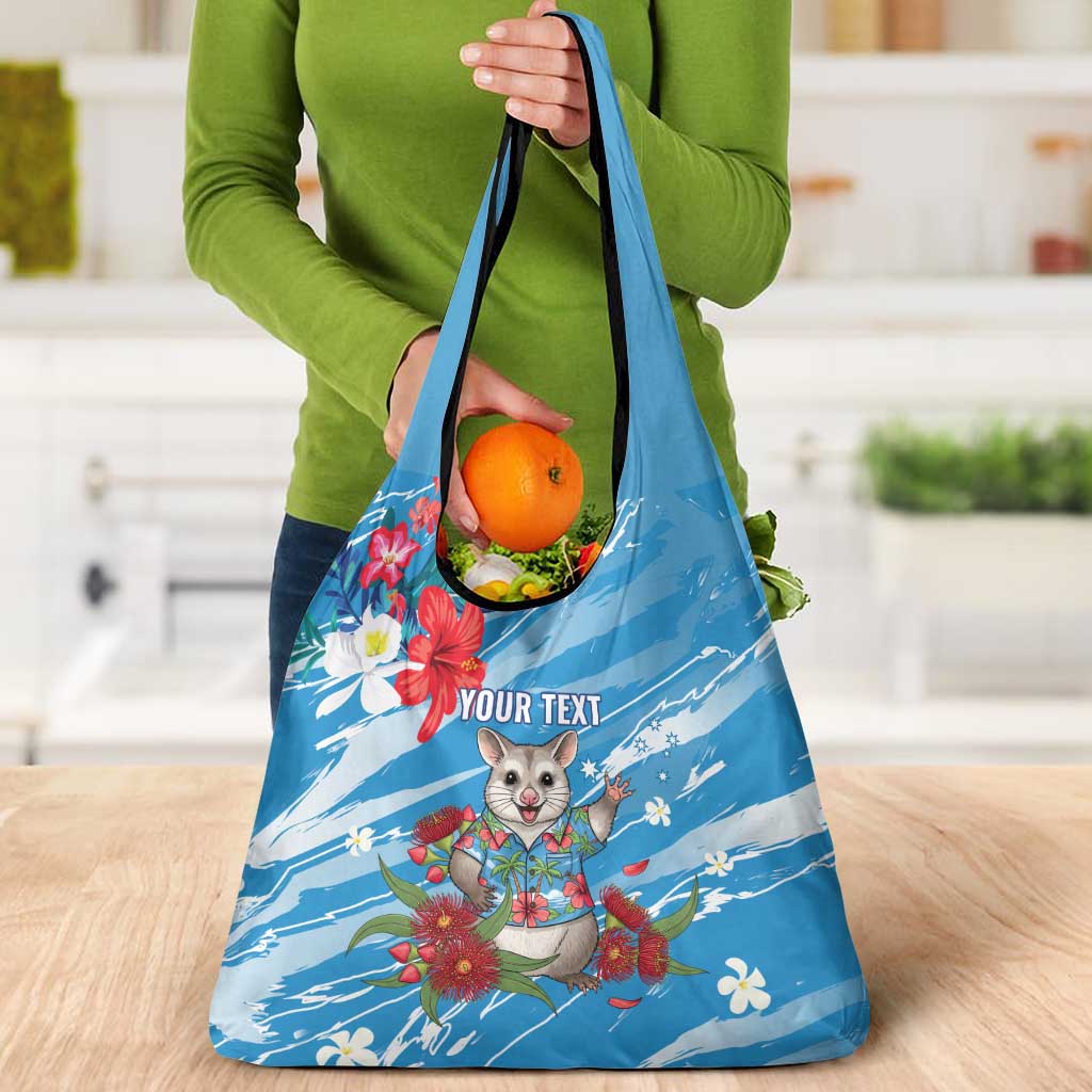 Australian Possum Eucalyptus Blossom Grocery Bag Christmas Vibe - Aussie Hoodie
