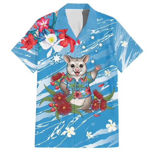 Australian Possum Eucalyptus Blossom Hawaiian Shirt Christmas Vibe - Aussie Hoodie