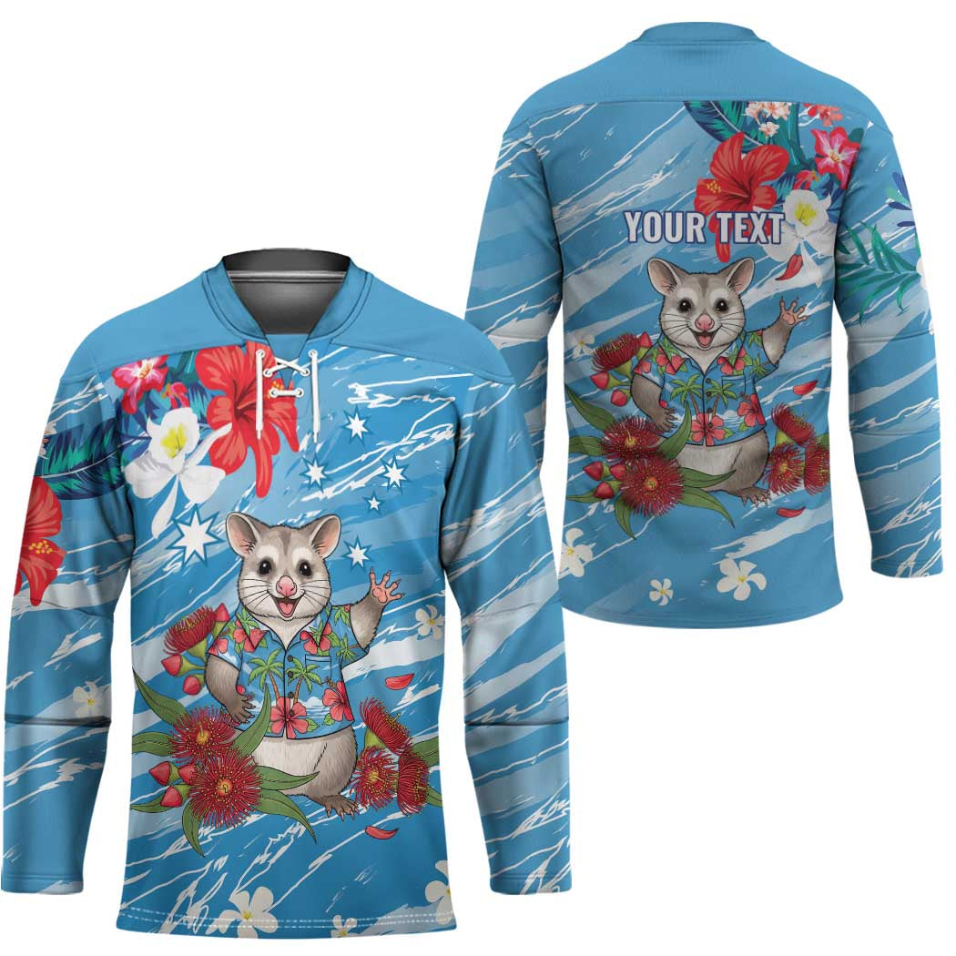 Australian Possum Eucalyptus Blossom Hockey Jersey Christmas Vibe - Aussie Hoodie