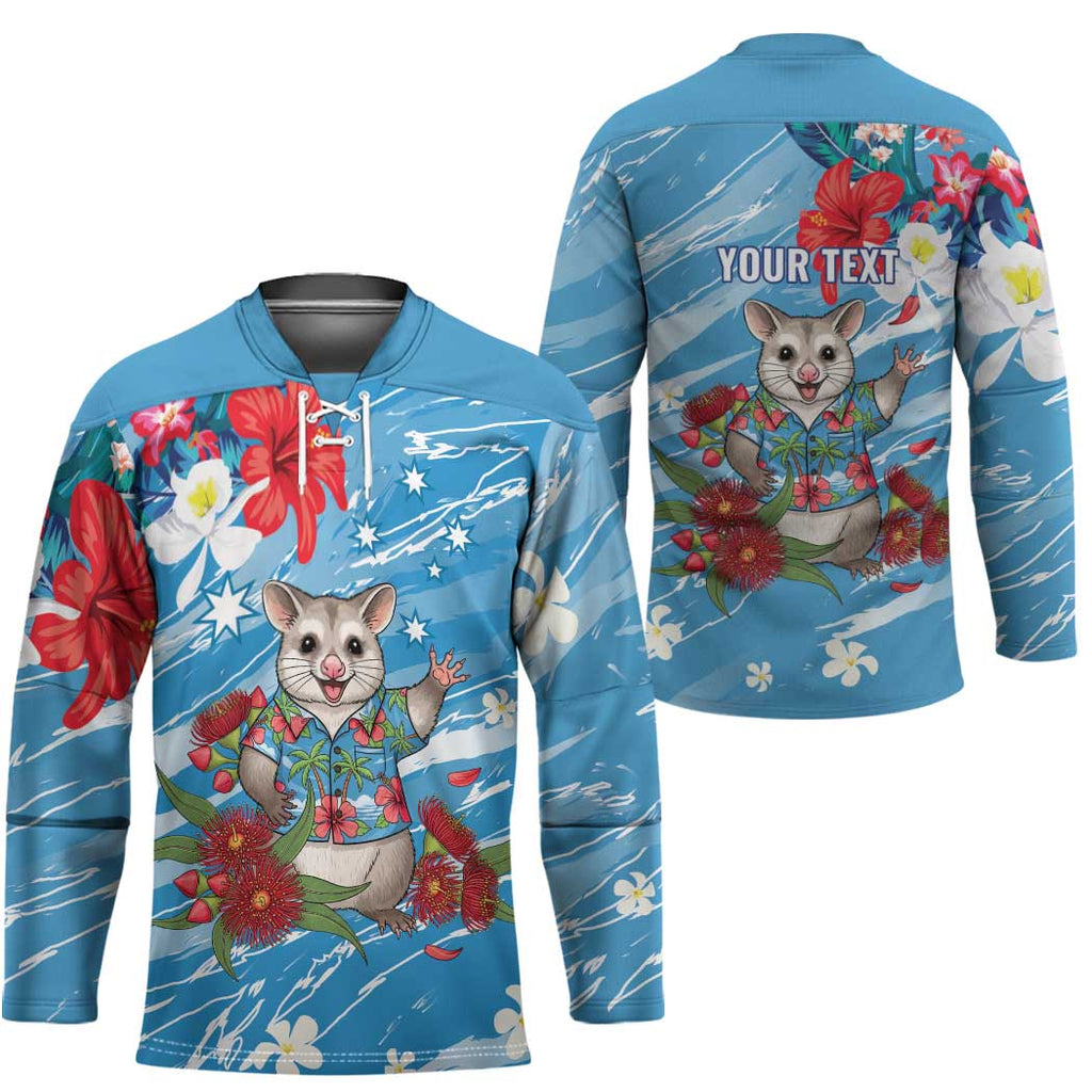 Australian Possum Eucalyptus Blossom Hockey Jersey Christmas Vibe - Aussie Hoodie
